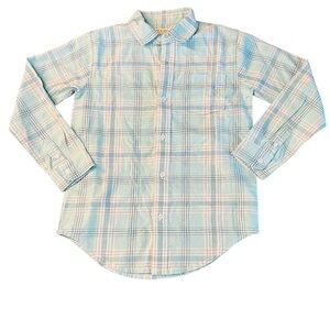 Hope & Henry Boys Plaid Button Down Shirt Size Medium NWT